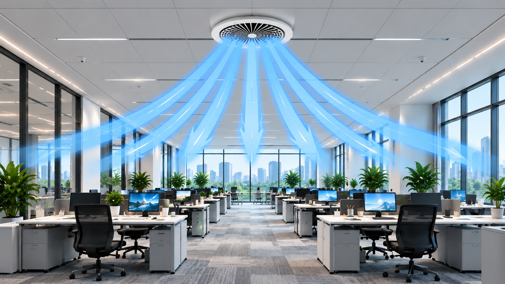 Air Distribution & Ventilation airflow at high airflow demand speed