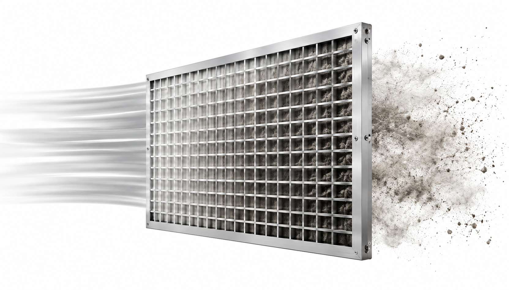 Ventilation filter loaded over time