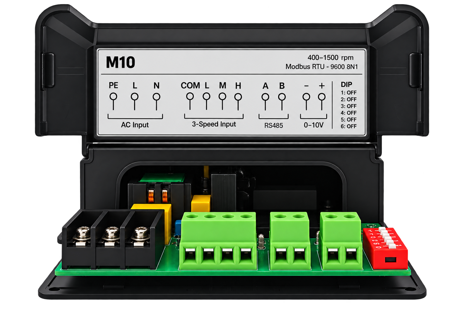 M10 BLDC motor driver board in optional enclosure for FCU fan coil units